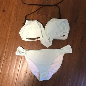 PINK foam green bikini. Never worn!